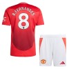 Officiële Voetbalshirt + Korte Broek Manchester United B. Fernandes 8 Thuis 2024-25 - Kids